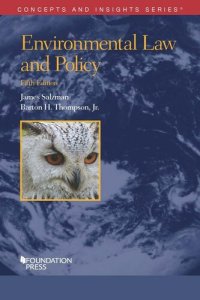 cover of the book Salzman and Thompson's Environmental Law and Policy