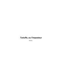 cover of the book TARTUFFE, OU L'IMPOSTEUR: comedie