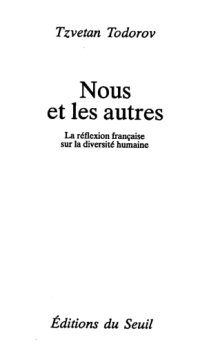 cover of the book Nous et les autres la réflexion française sur la diversité humaine