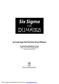 cover of the book Six Sigma für Dummies