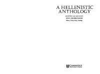 cover of the book A Hellenistic Anthology