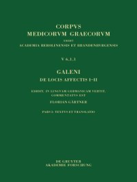 cover of the book Galeni De locis affectis I-II