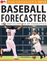 cover of the book Ron Shandler's 2016 baseball forecaster and encyclopedia of fanalytics