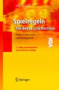 cover of the book Spielregeln für Beruf und Karriere: Erfolg als Mitarbeiter und Führungskraft