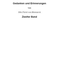 cover of the book Gedanken und Erinnerungen: Zweiter Band