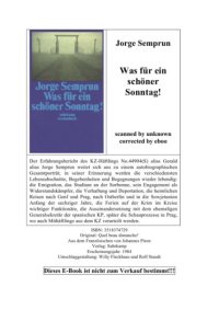 cover of the book Was Für Ein Schöner Sonntag!