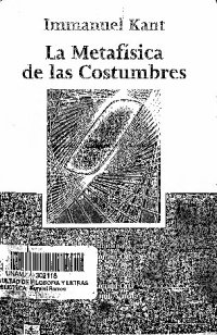 cover of the book La metafísica de las costumbres