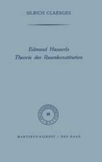 cover of the book Edmund Husserls Theorie der Raumkonstitution