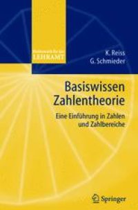 cover of the book Basiswissen Zahlentheorie: Eine Einführung in Zahlen und Zahlbereiche