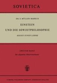 cover of the book Einstein und die Sowjetphilosophie: Krisis Einer Lehre