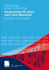 cover of the book Deutschland 20 Jahre nach dem Mauerfall: Rückblick und Ausblick