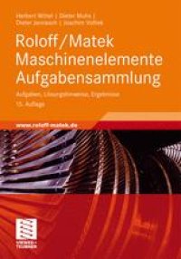 cover of the book Roloff/Matek Maschinenelemente Aufgabensammlung