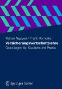 cover of the book Versicherungswirtschaftslehre: Grundlagen für Studium und Praxis