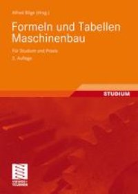 cover of the book Formeln und Tabellen Maschinenbau: Für Studium und Praxis