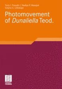 cover of the book Photomovement of Dunaliella Teod.