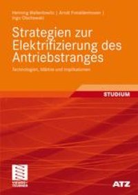 cover of the book Strategien zur Elektrifizierung des Antriebstranges: Technologien, Märkte und Implikationen