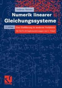 cover of the book Numerik linearer Gleichungssysteme: Eine Einführung in moderne Verfahren