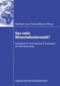 cover of the book Quo vadis Wirtschaftsinformatik?