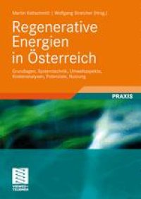 cover of the book Regenerative Energien in Österreich: Grundlagen, Systemtechnik, Umweltaspekte, Kostenanalysen, Potenziale, Nutzung