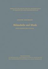 cover of the book Melancholie und Musik: Ikonographische Studien