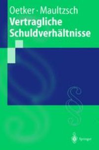 cover of the book Vertragliche Schuldverhältnisse