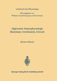 cover of the book Allgemeine Sinnesphysiologie Hautsinne, Geschmack, Geruch