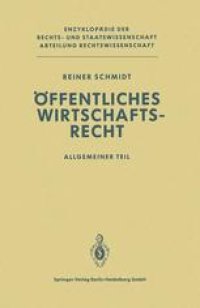 cover of the book Öffentliches Wirtschaftsrecht: Allgemeiner Teil