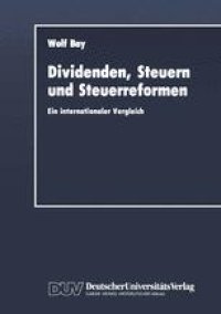 cover of the book Dividenden, Steuern und Steuerreformen: Ein internationaler Vergleich