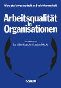 cover of the book Arbeitsqualität in Organisationen