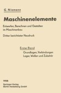 cover of the book Grundlagen, Verbindungen, Lager Wellen und Zubehör