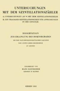 cover of the book Dissertation zur Erlangung des Doktorgrades: Bei der Naturwissenschaftlichen Fakultät der Justus Liebig-Hochschule zu Giessen