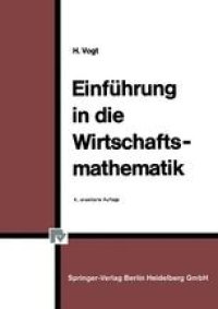 cover of the book Einführung in die Wirtschaftsmathematik