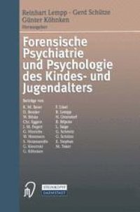 cover of the book Forensische Psychiatrie und Psychologie des Kindes- und Jugendalters