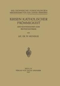 cover of the book Krisen Katholischer Frömmigkeit und Konversionen ƶum Protestantismus