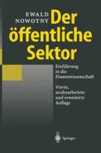 cover of the book Der öffentliche Sektor: Einführung in die Finanzwissenschaft