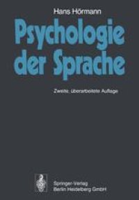 cover of the book Psychologie der Sprache