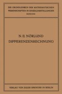 cover of the book Vorlesungen über Differenzenrechnung