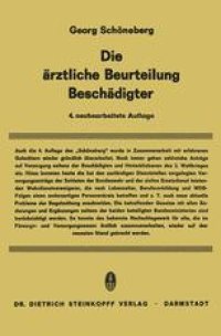 cover of the book Die Ärztliche Beurteilung Beschädigter