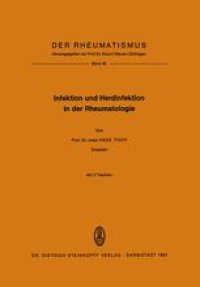 cover of the book Infektion und Herdinfektion in der Rheumatologie