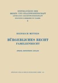 cover of the book Bürgerliches Recht: Familienrecht