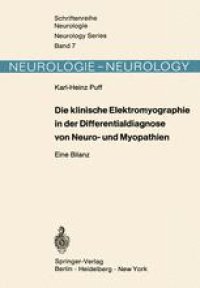 cover of the book Die klinische Elektromyographie in der Differentialdiagnose von Neuro- und Myopathien: Eine Bilanz