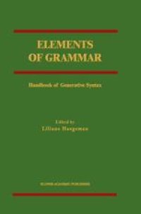 cover of the book Elements of Grammar: Handbook in Generative Syntax