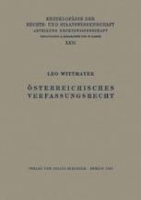 cover of the book Österreichisches Verfassungsrecht