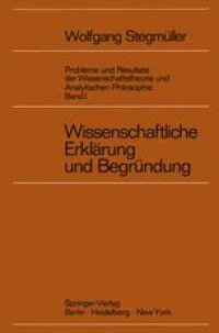 cover of the book Wissenschaftliche Erklärung und Begründung