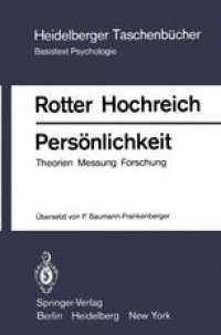 cover of the book Persönlichkeit: Theorien Messung Forschung