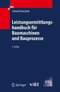 cover of the book Leistungsermittlungshandbuch für Baumaschinen und Bauprozesse