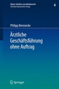 cover of the book Ärztliche Geschäftsführung ohne Auftrag