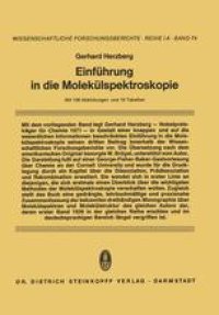 cover of the book Einführung in die Molekülspektroskopie: Die Spektren und Strukturen von Einfachen Freien Radikalen