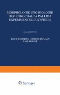 cover of the book Morphologie und Biologie der Spirochaeta Pallida Experimentelle Syphilis