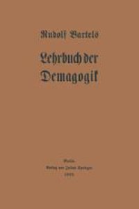 cover of the book Lehrbuch der Demagogik